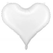 Globo Corazon Blanco Grande Empacado