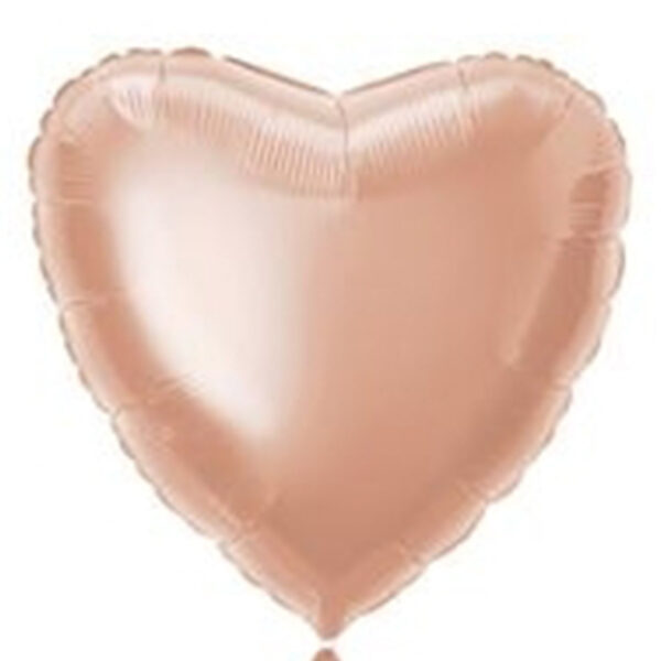 Globo Corazon Oro Rosa 45cm