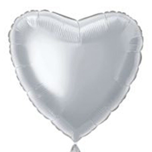 Globo Corazon Plata 45cm